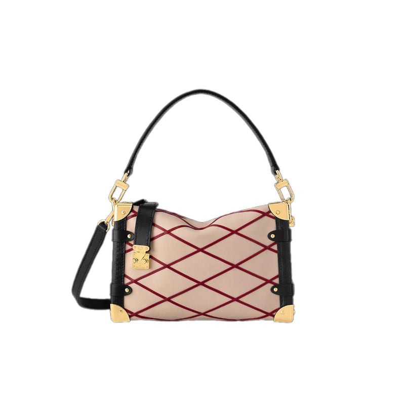 Side Trunk MM Malletage Beige/Red Leather - Repbags.ru