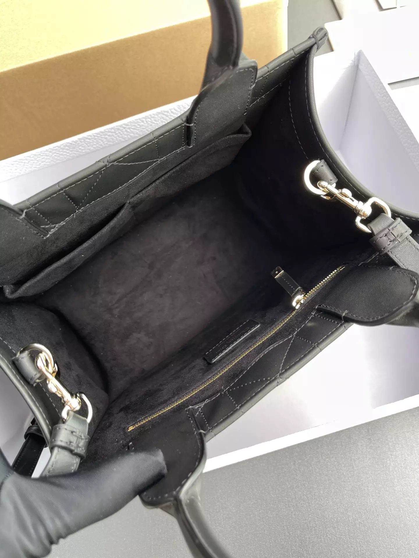 Small Dior Book Tote Black Macrocannage Calfskin - Repbags.ru - Image 6