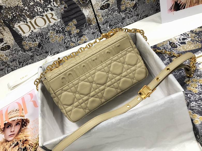 Small Dior Caro Bag Beige Supple Cannage - Image 4
