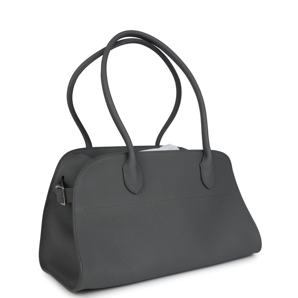 The Row Margaux Shoulder 12 Bag Timouse Grey Calfskin Silver Hardware - Image 3