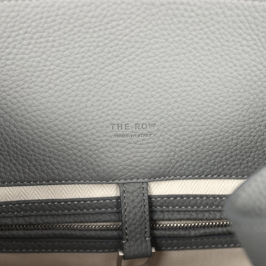 The Row Soft Margaux 17 Bag Timouse Grey Calfskin Silver Hardware - Image 13