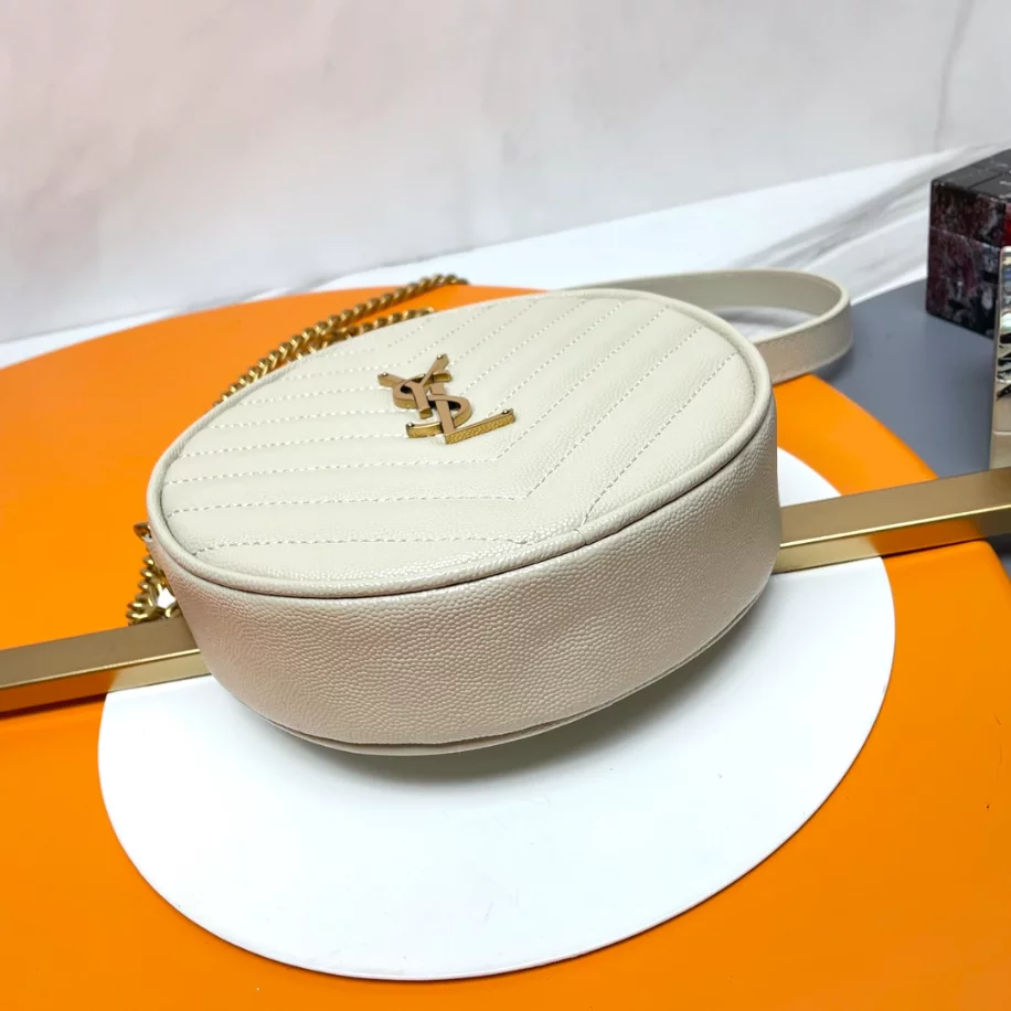 Vinyle in Grain de Poudre Leather round zipped bag - Image 6