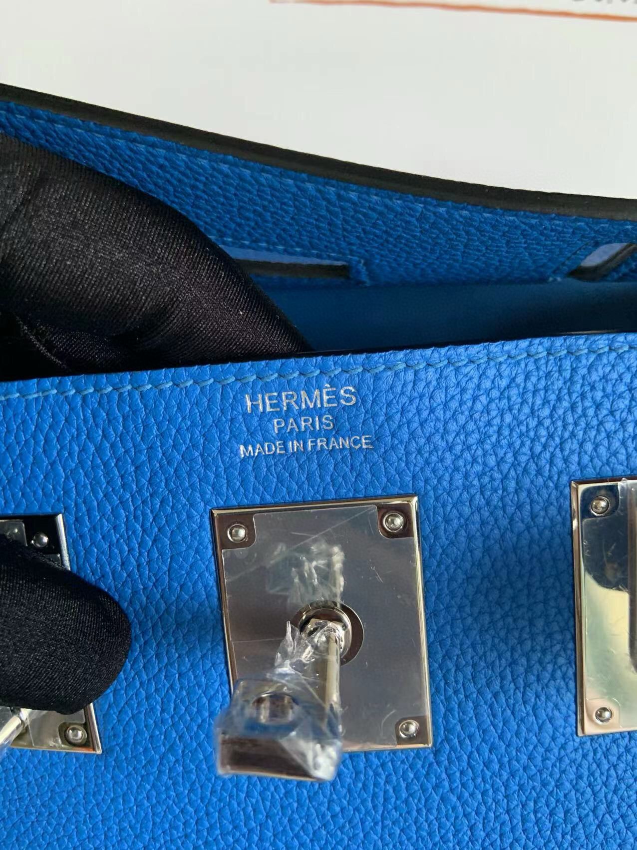 Hermes Hac a Dos PM Backpack in Blue Hydra Clemence Leather - Image 10