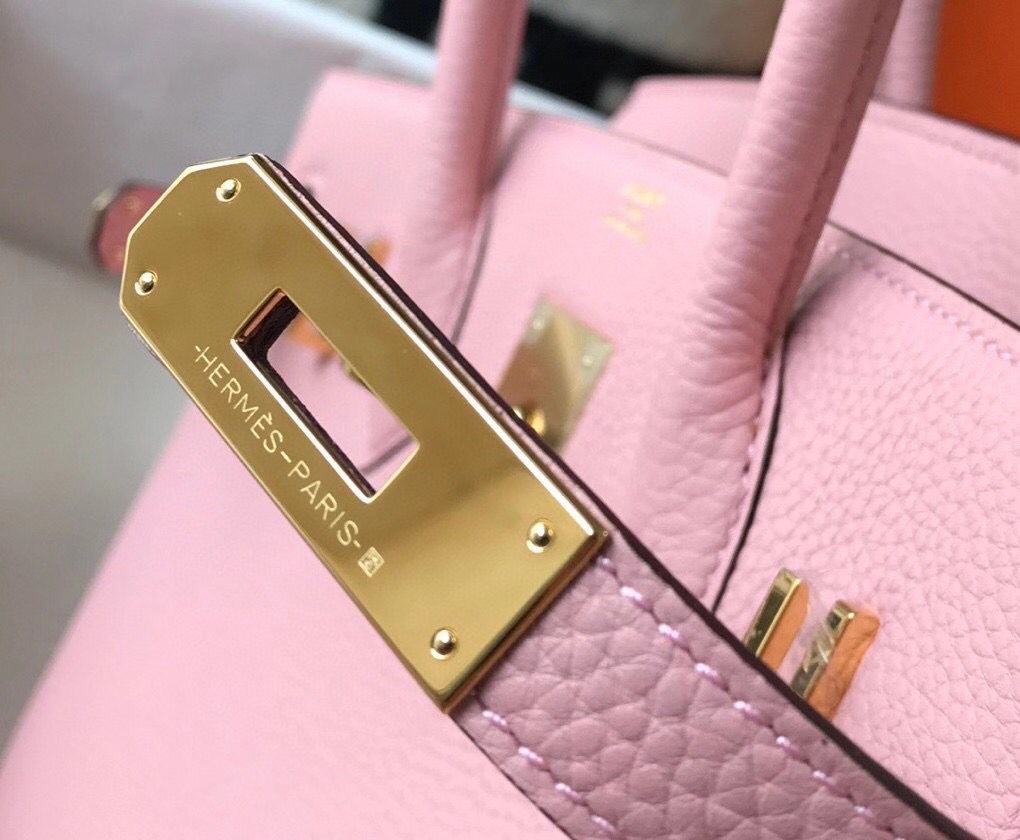 Hermes Birkin 30cm Bag In Pink Clemence Leather GHW - Image 7
