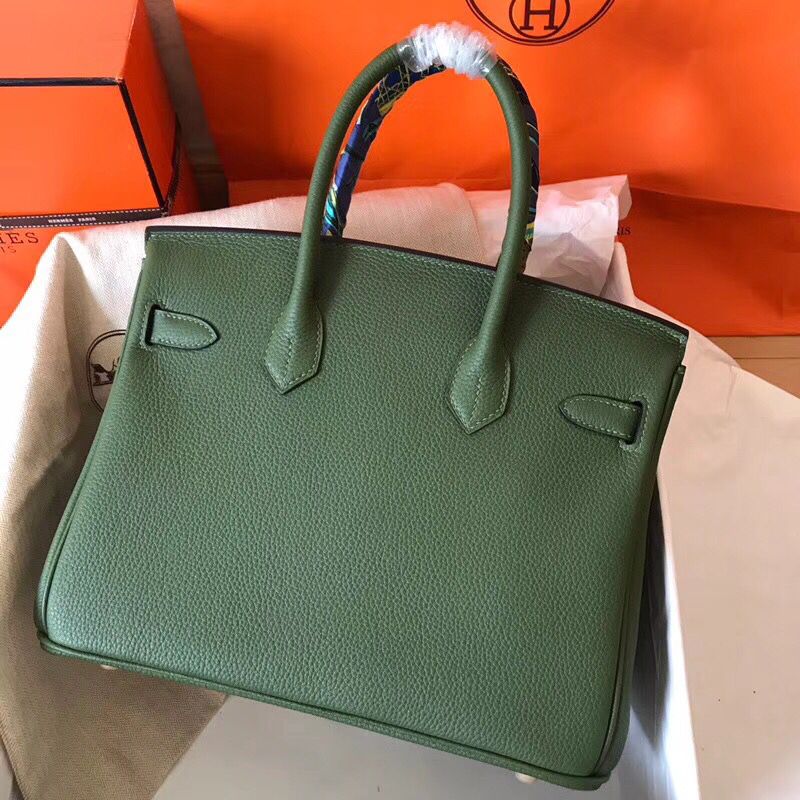 Hermes Birkin 30 Handmade Bag In Canopee Clemence Leather - Image 7