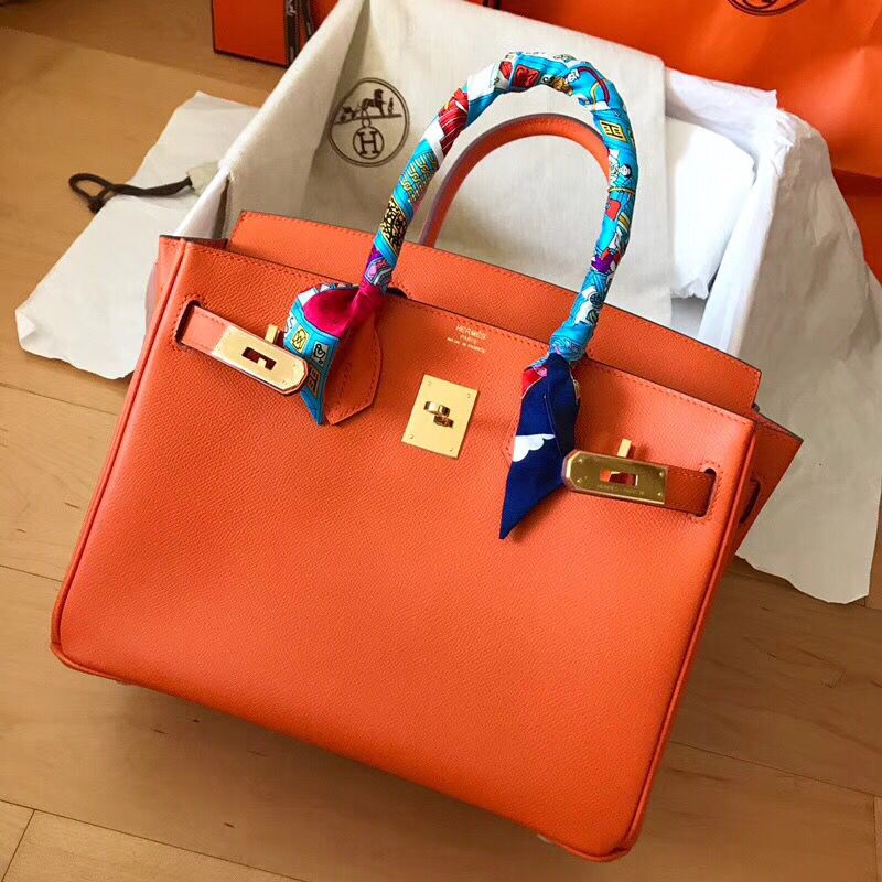 Hermes Birkin 30 Handmade Bag In Orange Epsom Leather - Image 7