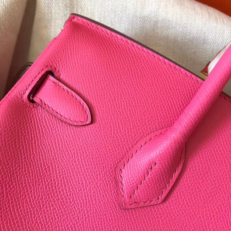 Hermes Birkin 30 Handmade Bag In Rose Lipstick Epsom Leather - Image 3