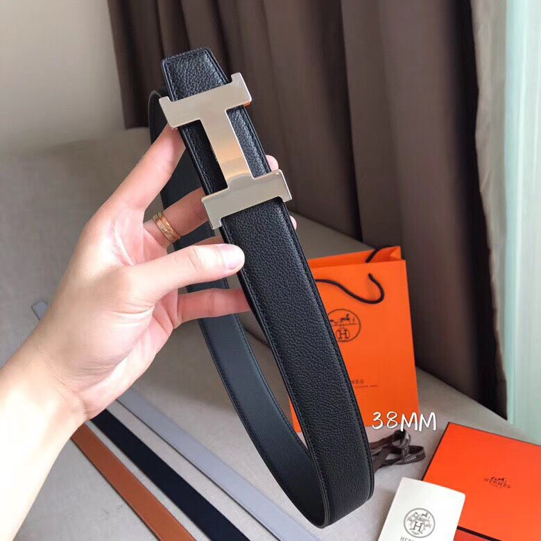 Hermes Constance Belt Buckle & Black Clemence 38 MM Strap - Image 7