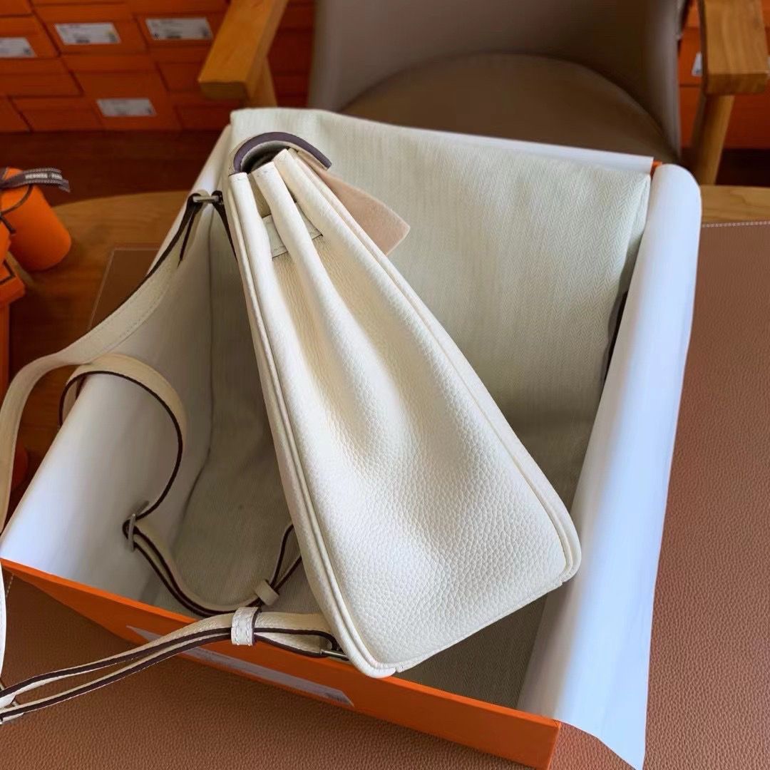 Hermes Kelly Ado Backpack in Nata Clemence Leather - Image 6