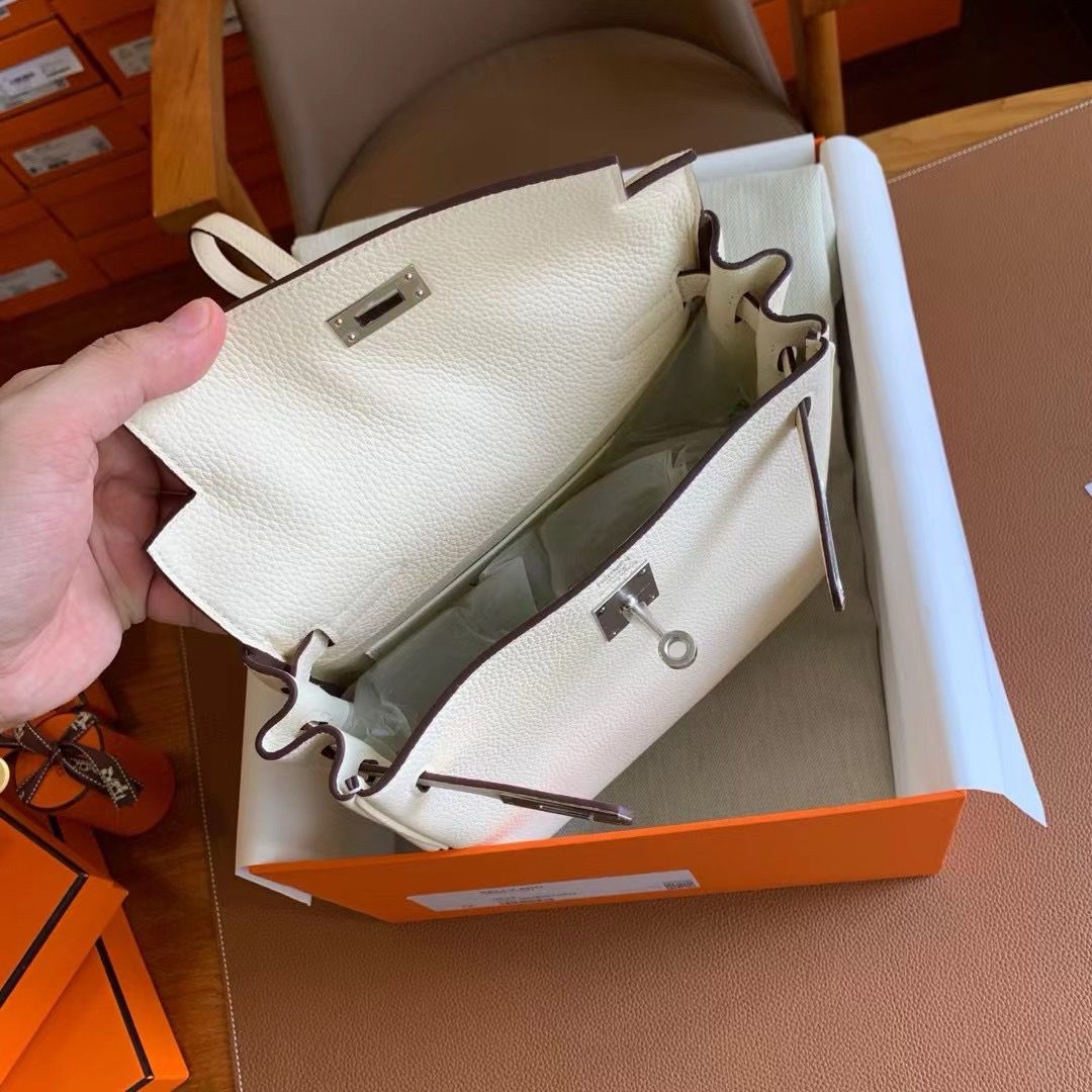 Hermes Kelly Ado Backpack in Nata Clemence Leather - Image 8