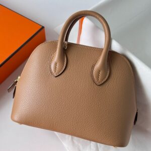 Hermes Bolide 1923 Mini Handmade Bag in Chai Chevre Mysore Goatskin