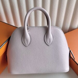 Hermes Bolide 1923 Mini Handmade Bag in Rose Darling Chevre Mysore Goatskin