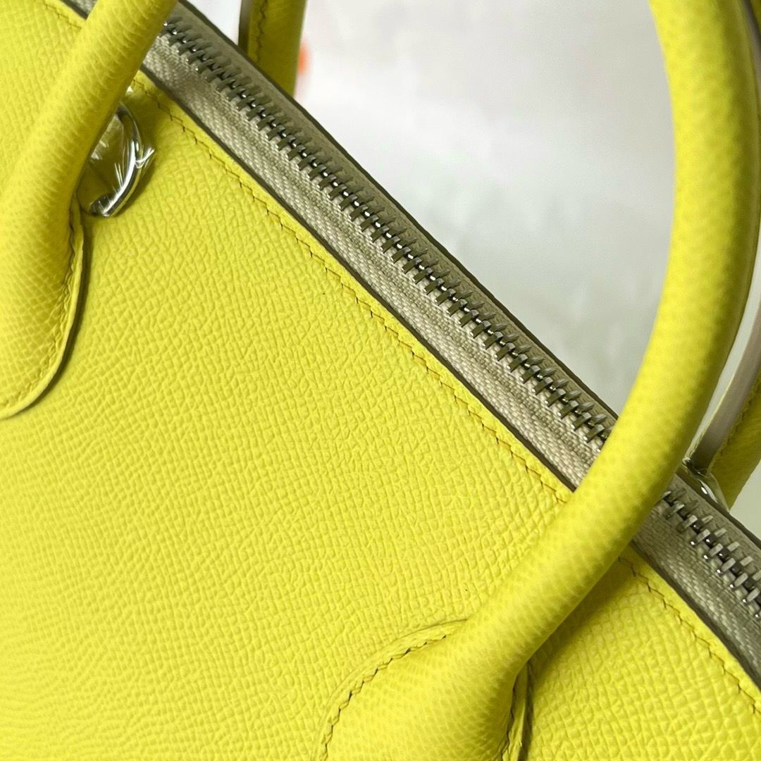 Hermes Bolide 1923 25 Handmade Bag In Lime Epsom Calfskin - Image 5