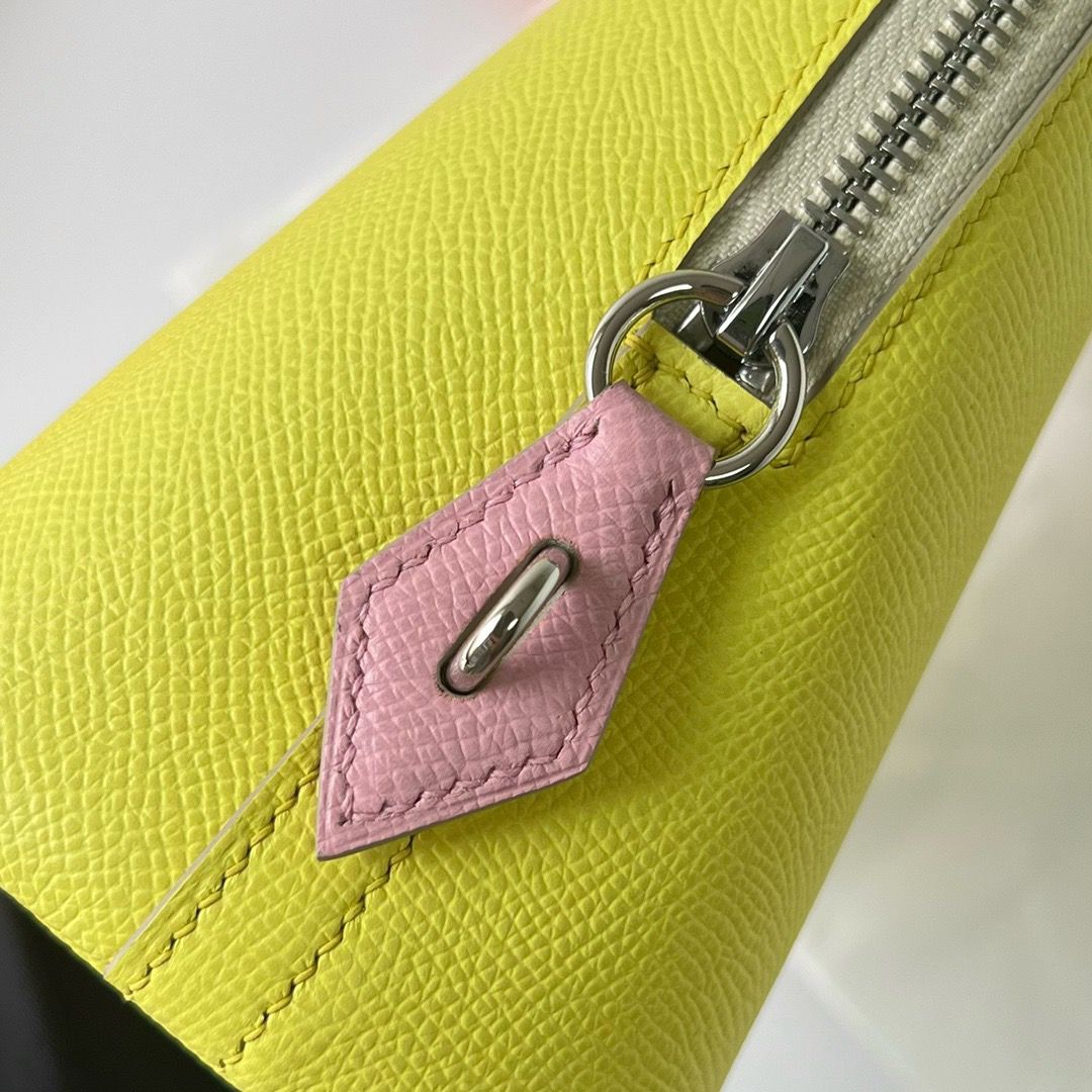 Hermes Bolide 1923 25 Handmade Bag In Lime Epsom Calfskin - Image 6