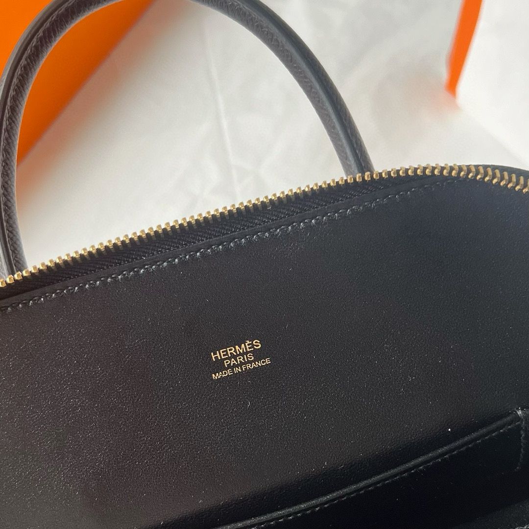 Hermes Bolide 1923 25 Handmade Bag in Black Epsom Calfskin - Image 8