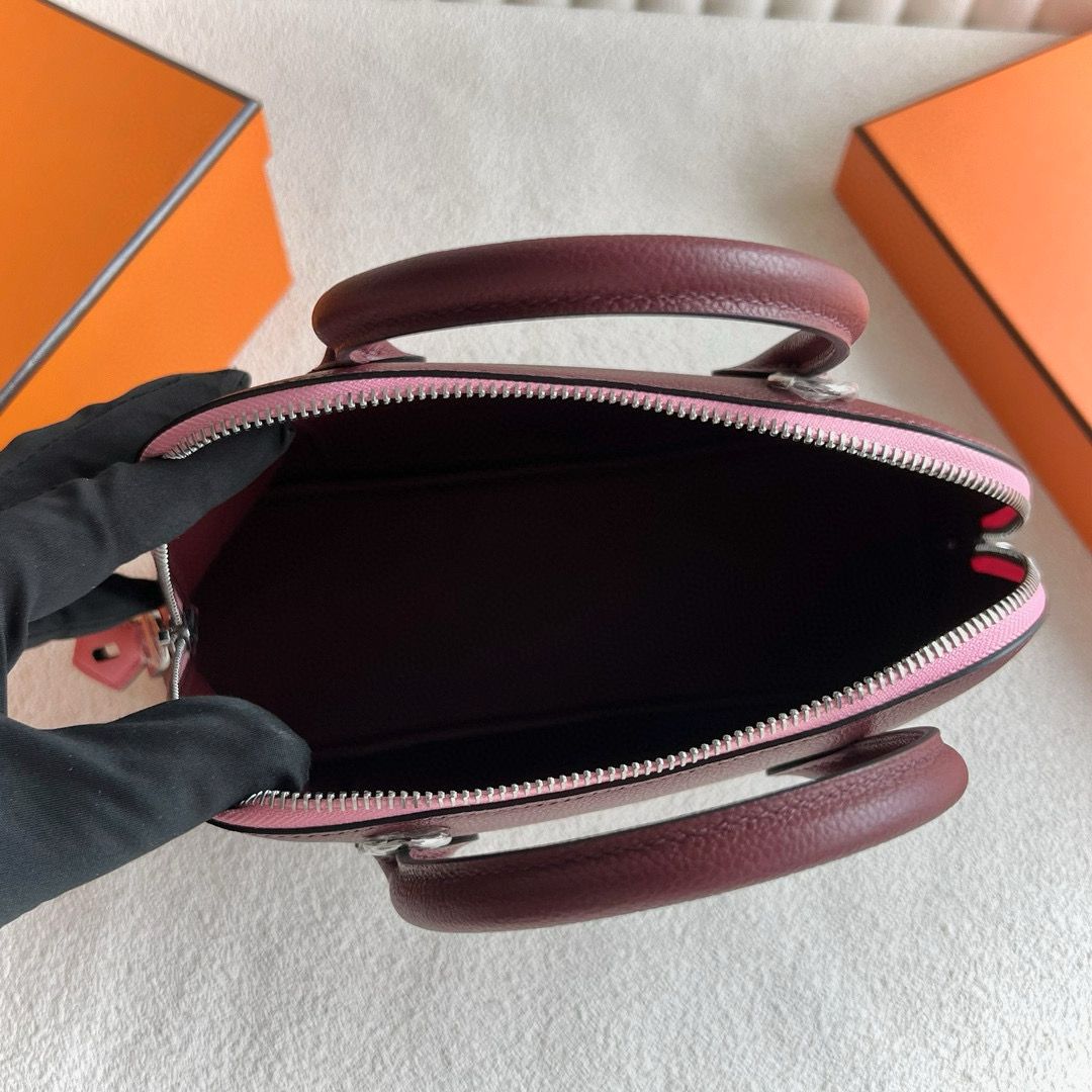 Hermes Bolide 1923 25 Handmade Bag in Rouge H Evercolor Calfskin - Image 6