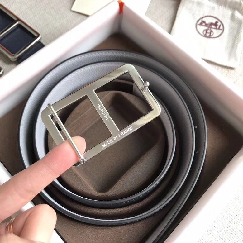 Hermes Officier Belt Buckle & White 38MM Strap - Image 6