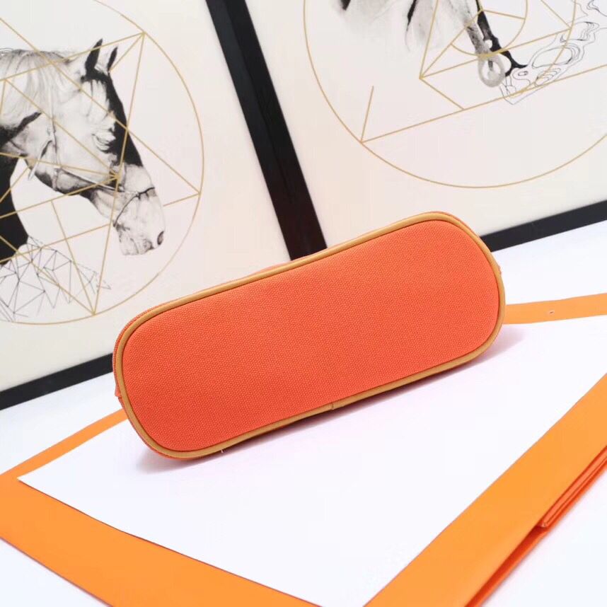 Hermes Medium Bolide Travel Case In Orange Cotton - Image 5