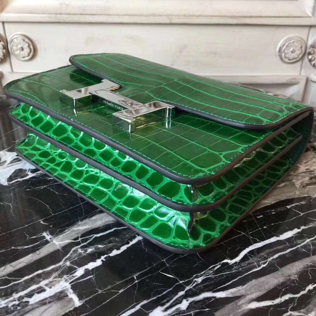Hermes Bamboo Constance MM 24cm Crocodile Bag - Image 4