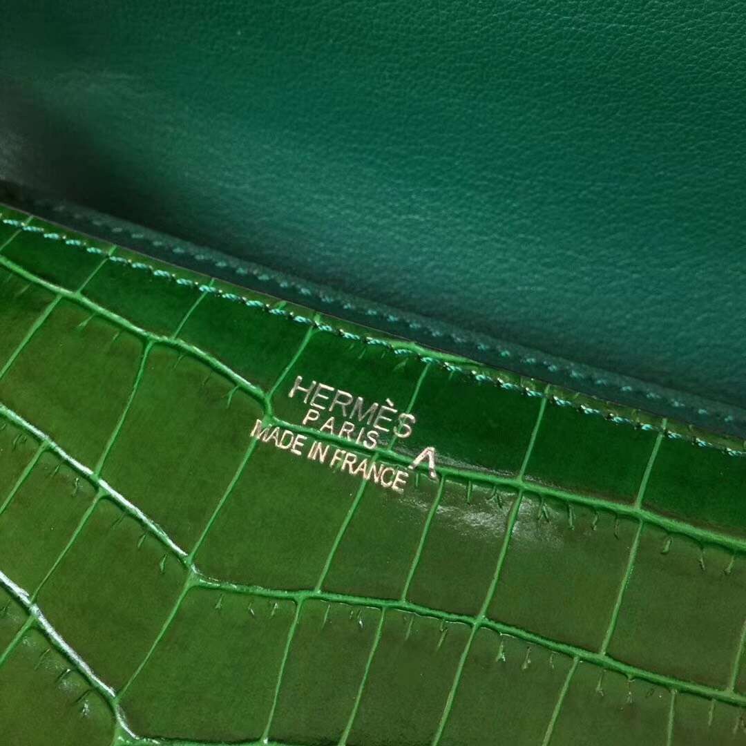 Hermes Bamboo Constance MM 24cm Crocodile Bag - Image 9