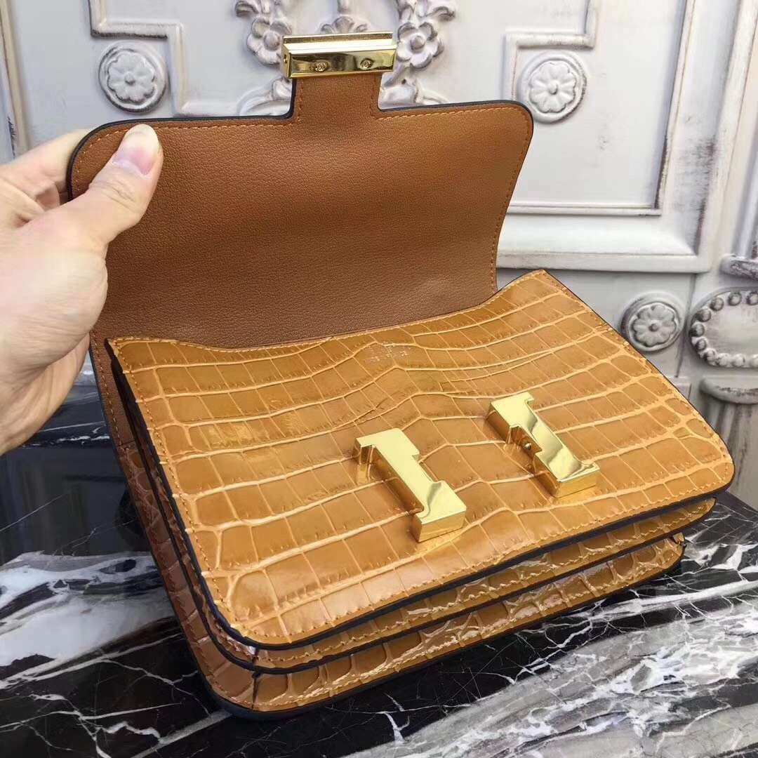 Hermes Camarel Constance MM 24cm Crocodile Bag - Image 8