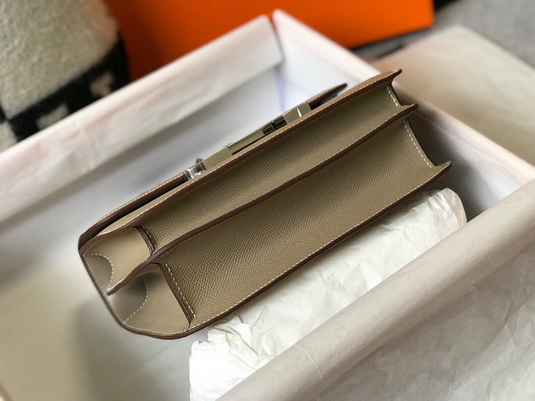 Hermes Grey Constance MM 24cm Epsom Leather Bag - Image 4