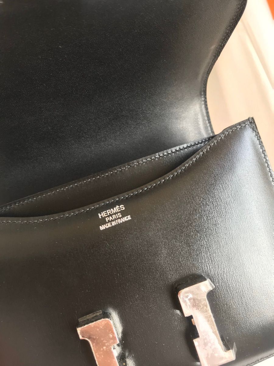 Hermes Constance 18 Handmade Bag In Black Box Calf Leather - Image 8
