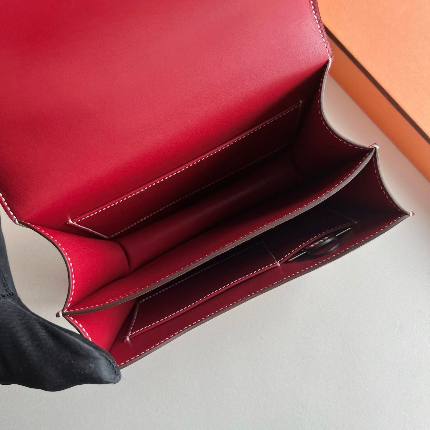 Hermes Constance 18 Handmade Bag in Rouge Piment Box Calfskin - Image 7