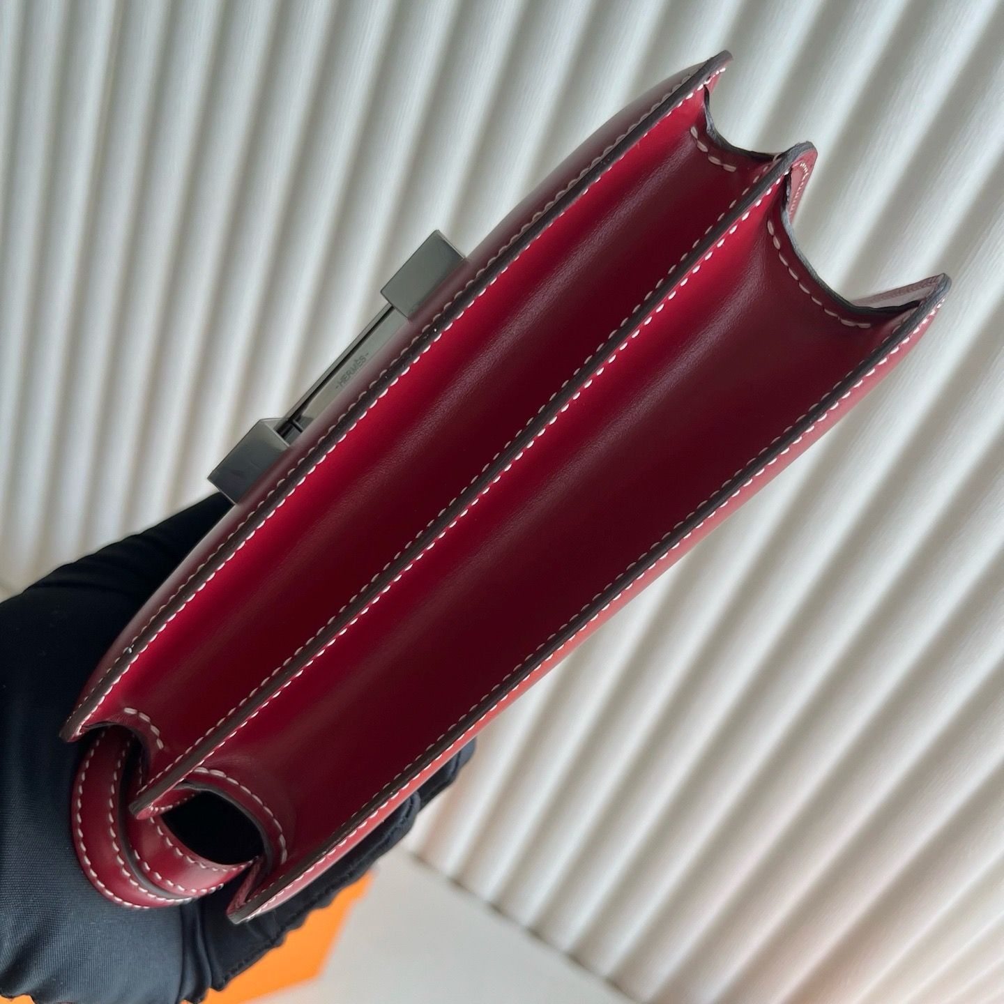 Hermes Constance 18 Handmade Bag in Rouge Piment Box Calfskin - Image 9
