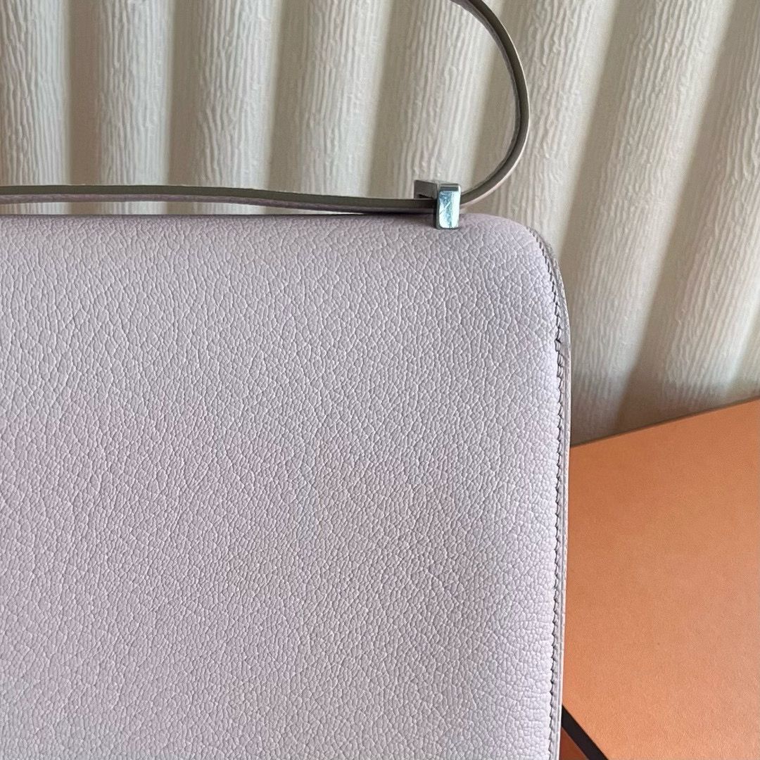 Hermes Constance 18 Handmade Bag in Rose Darling Chevre Mysore Leather - Image 9