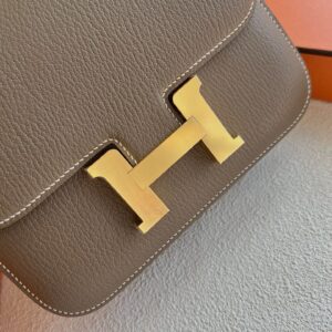 Hermes Constance 18 Handmade Bag in Taupe Chevre Mysore Leather