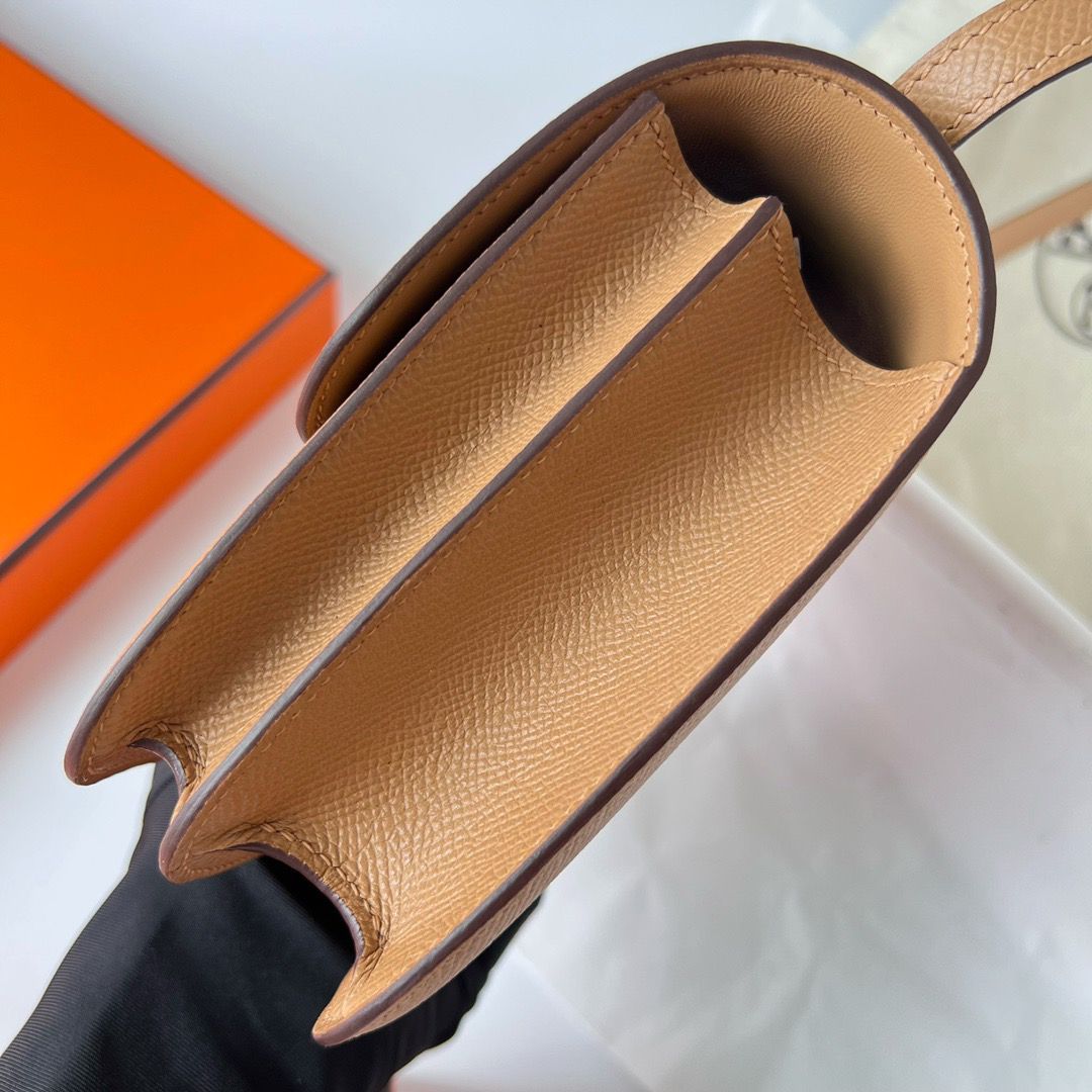 Hermes Constance 18 Handmade Bag In Chai Epsom Calfskin - Image 6