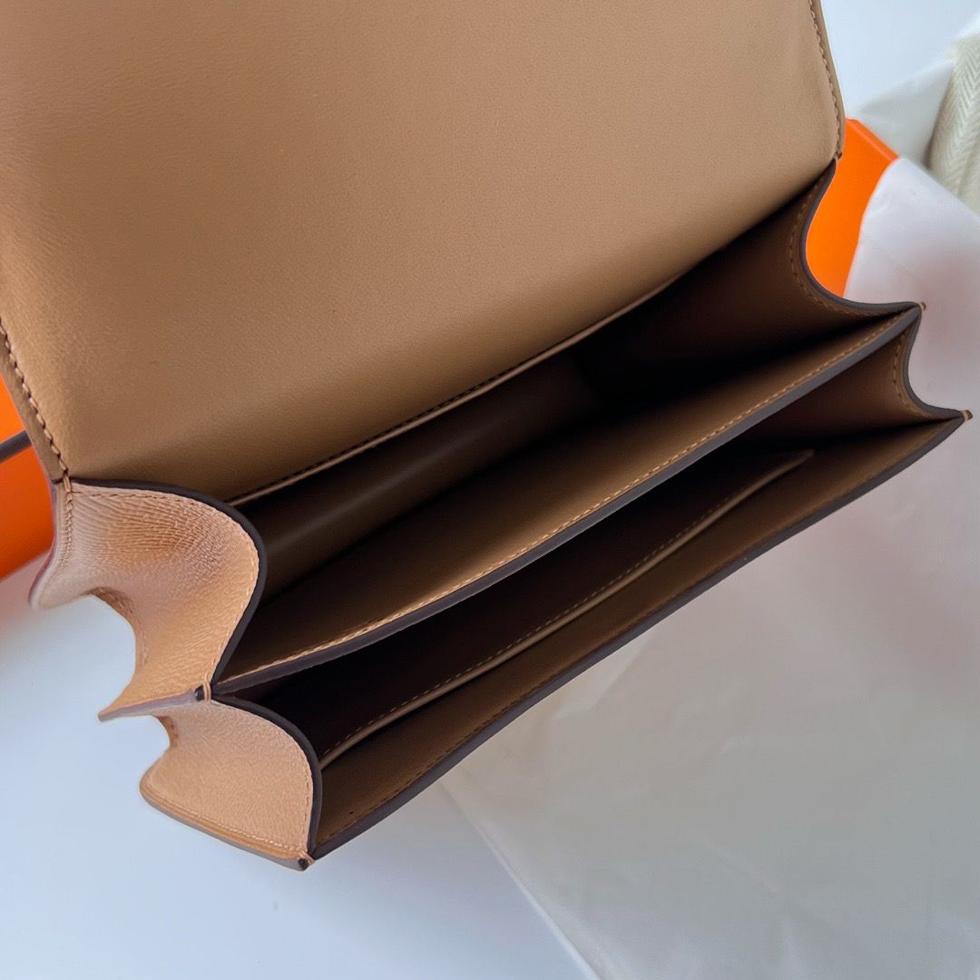 Hermes Constance 18 Handmade Bag In Chai Epsom Calfskin - Image 9