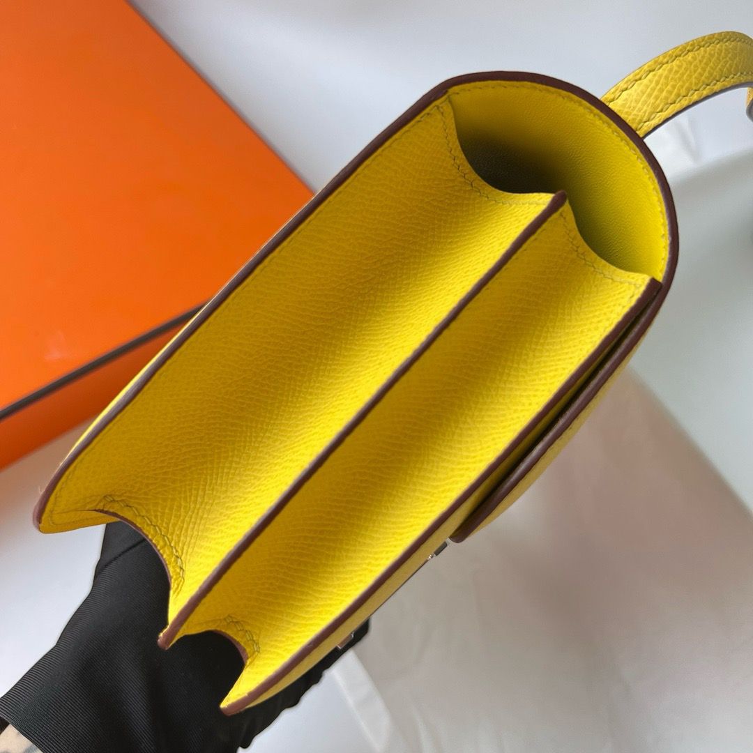 Hermes Constance 18 Handmade Bag In Jaune de Naples Epsom Calfskin - Image 6