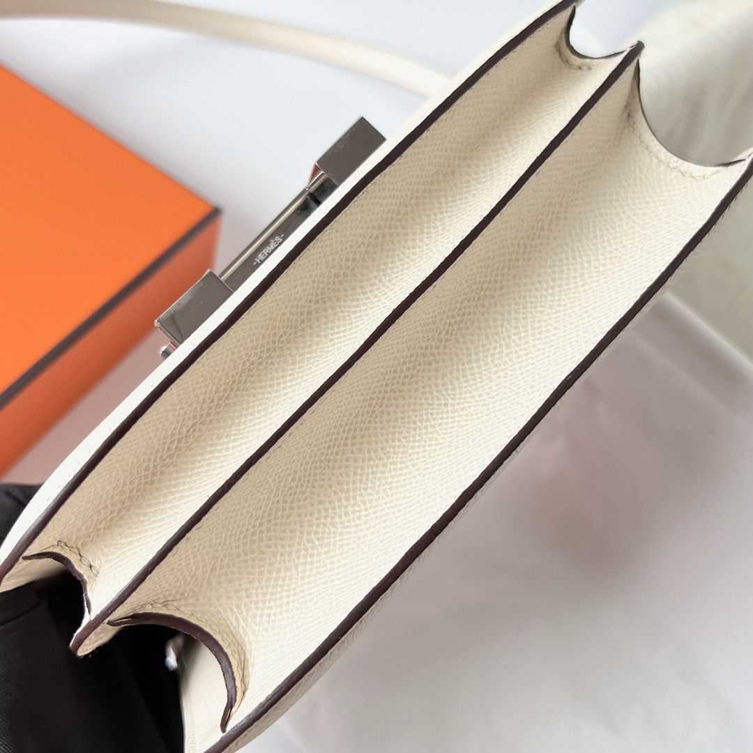Hermes Constance 18 Handmade Bag In Nata Epsom Calfskin - Image 6