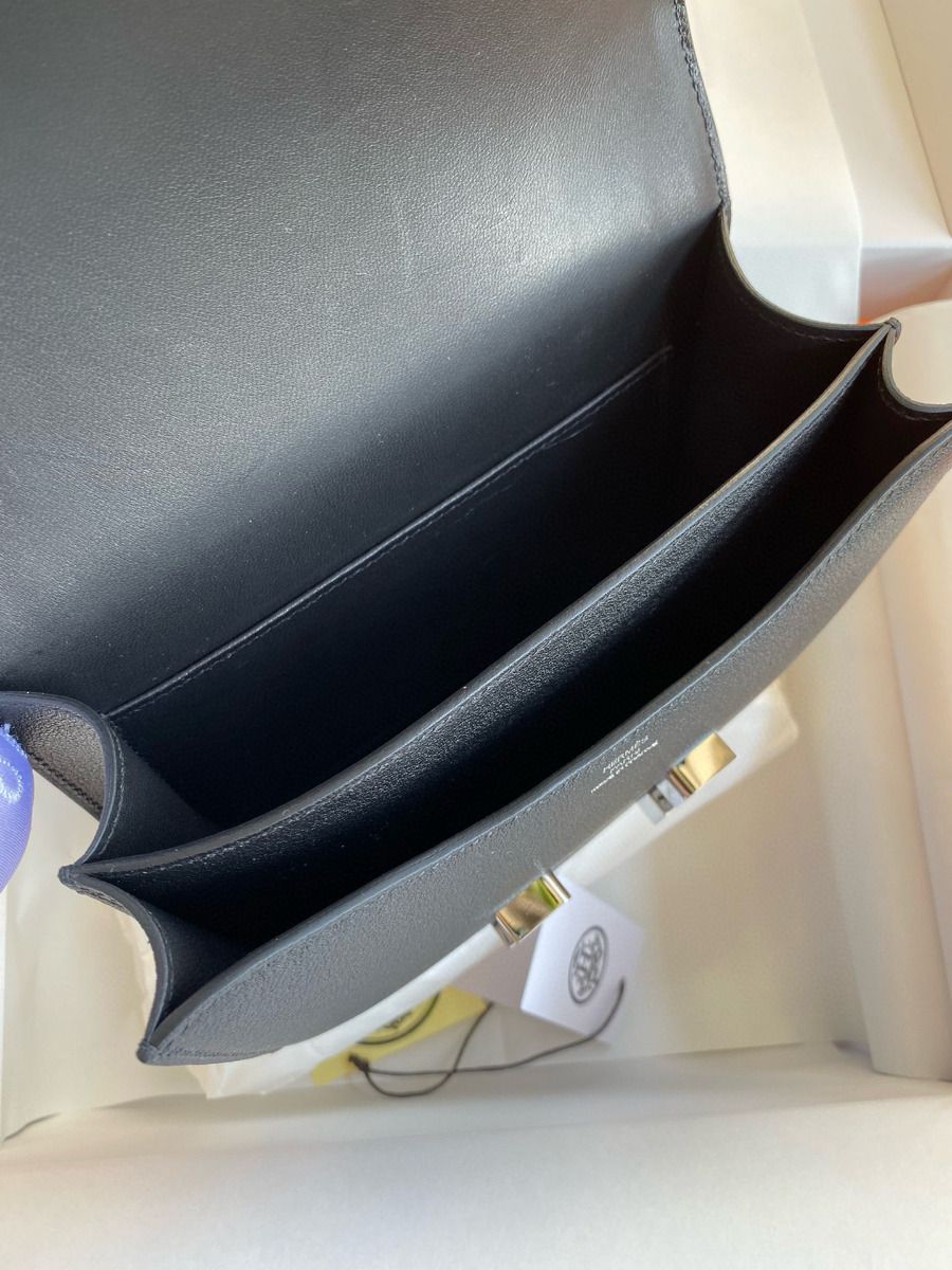 Hermes Constance Enamel 18 Handmade Bag In Black Swift Calfskin - Image 7