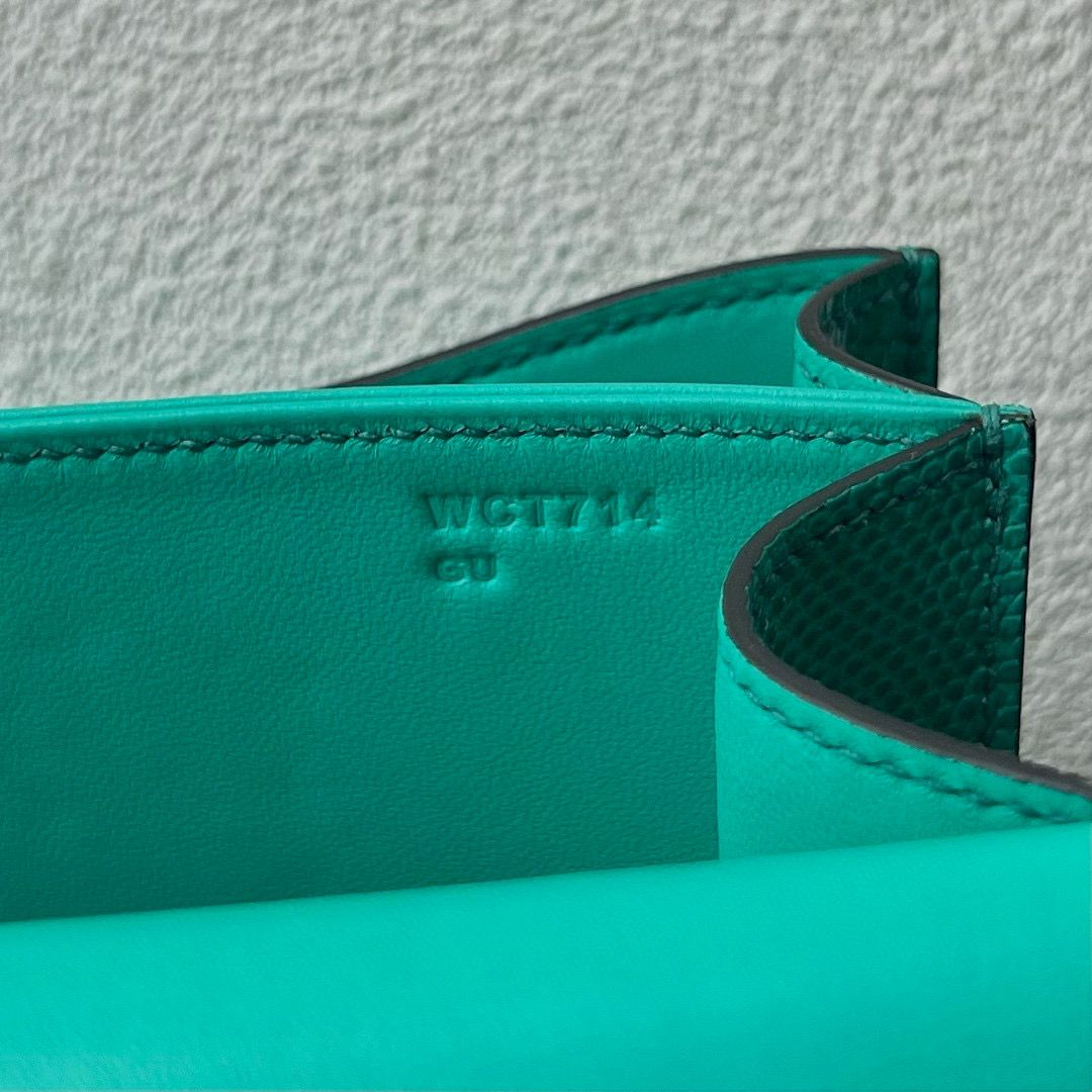 Hermes Constance 18 Handmade Bag in Menthe Lizard Leather - Image 6