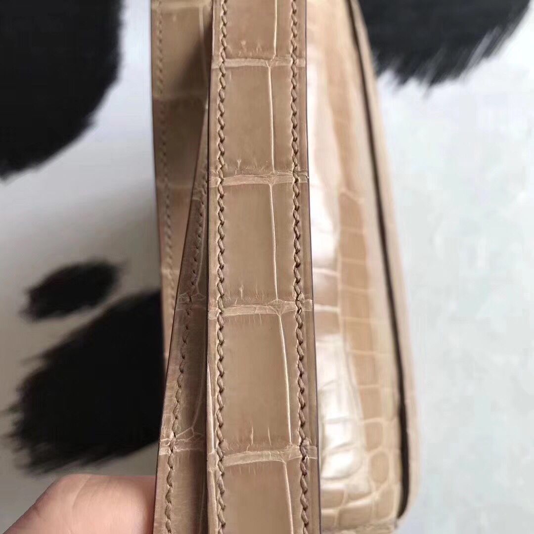 Hermes Constance 24 Handmade Bag In Poussiere Niloticus Crocodile - Image 7