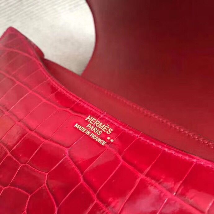 Hermes Constance 24 Handmade Bag In Braise Niloticus Crocodile - Image 8