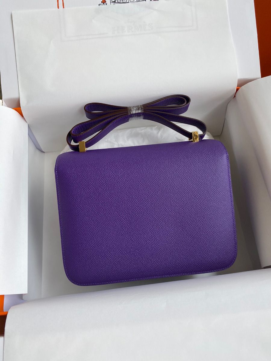 Hermes Constance 24 Handmade Bag In Crocus Epsom Calfskin - Image 3