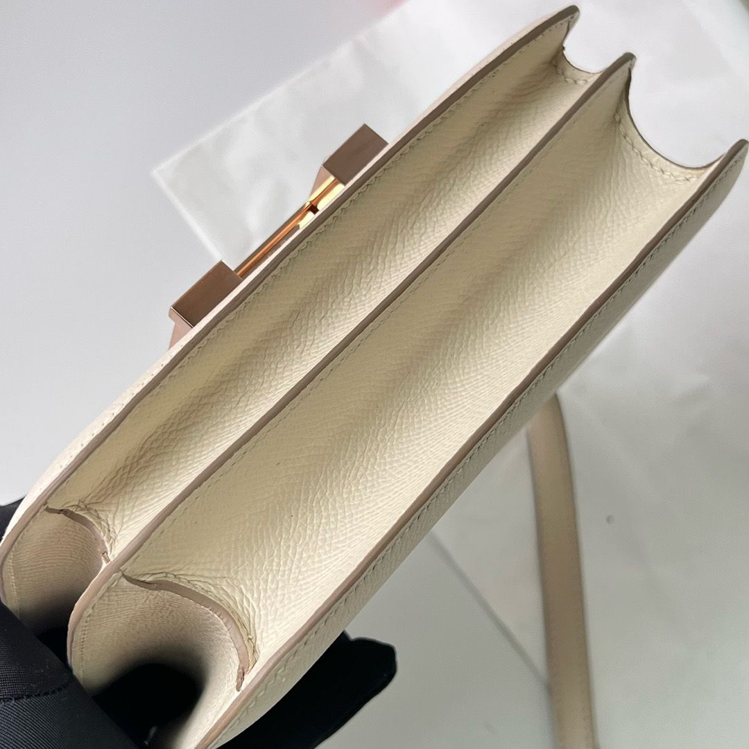 Hermes Constance 1-18 Mirror Bag In Craie Epsom Calfskin - Image 7