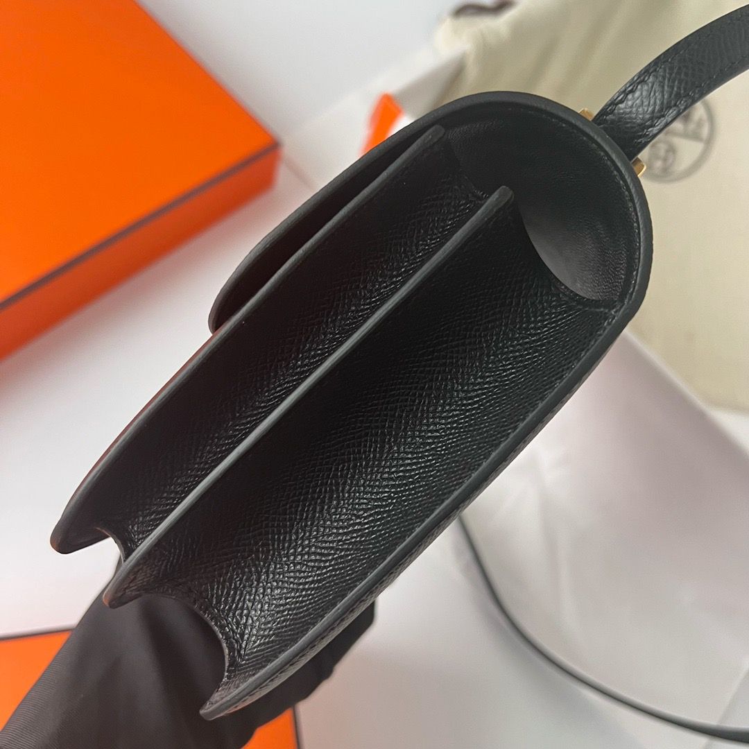 Hermes Constance 1-18 Mirror Bag In Black Epsom Calfskin - Image 5