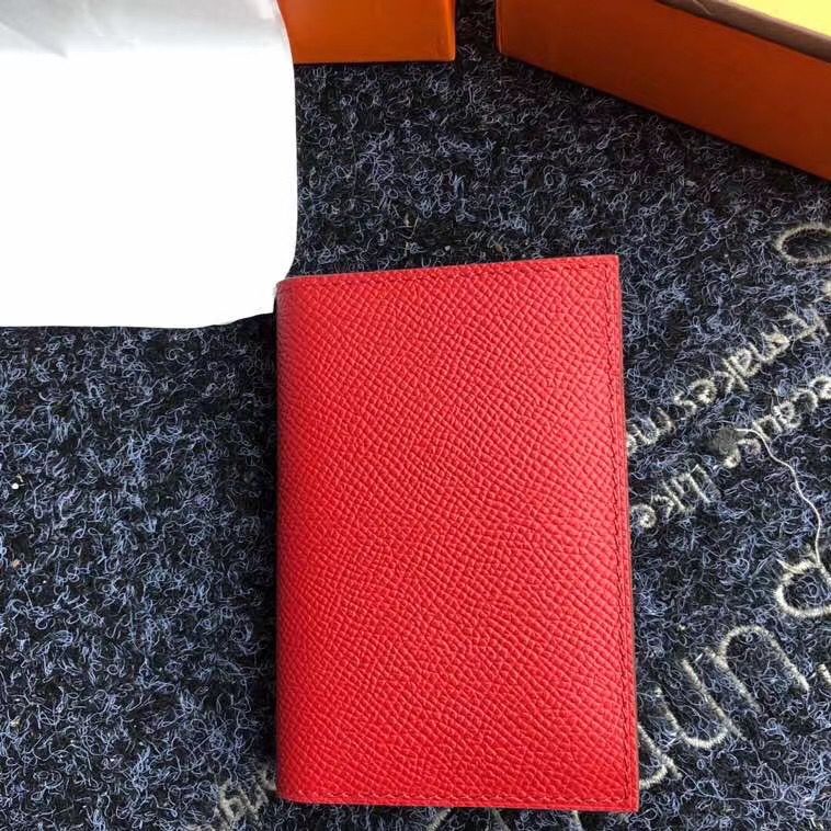 Hermes MC² Euclide Card Holder In Red Epsom Leather - Image 3