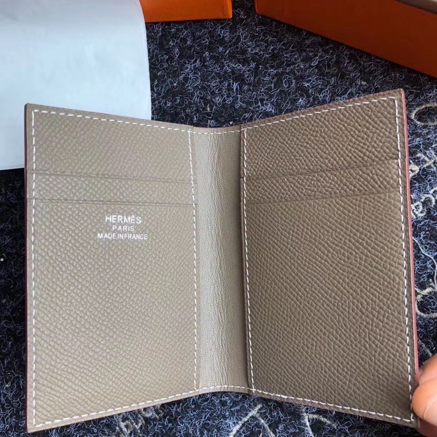 Hermes MC² Euclide Card Holder In Taupe Epsom Leather - Image 3
