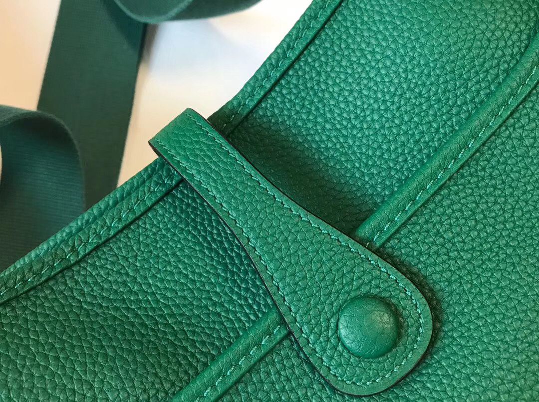 Hermes Evelyne III 29 PM Bag In Vert Vertigo Clemence Leather - Image 9