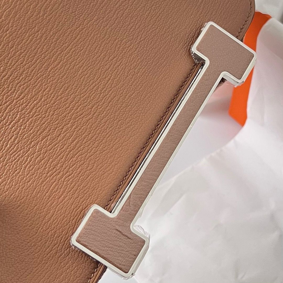 Hermes Geta Handmade Bag In Quebracho Chevre Mysore Leather - Image 4