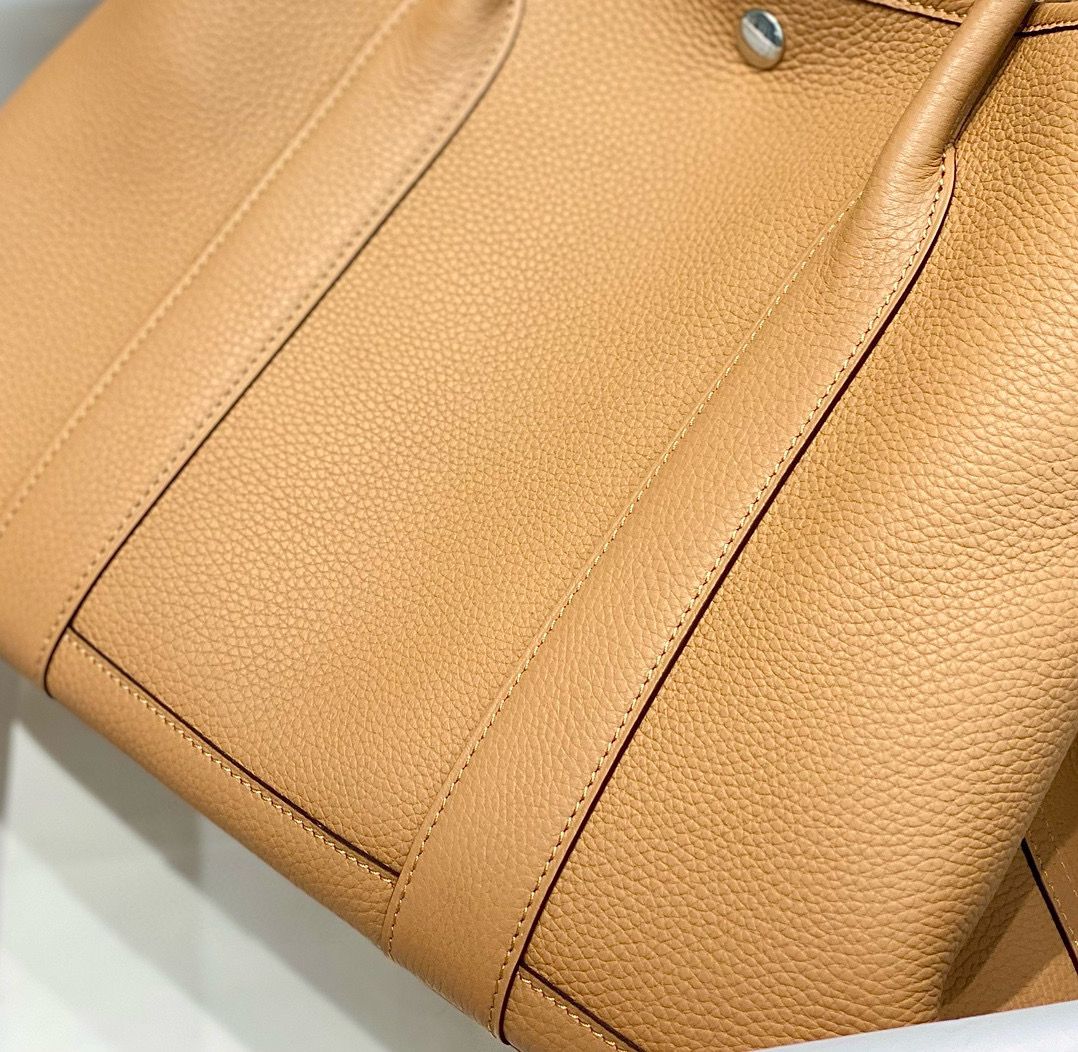 Hermes Garden Party 36 Bag In Chai Clemence Leather - Image 5