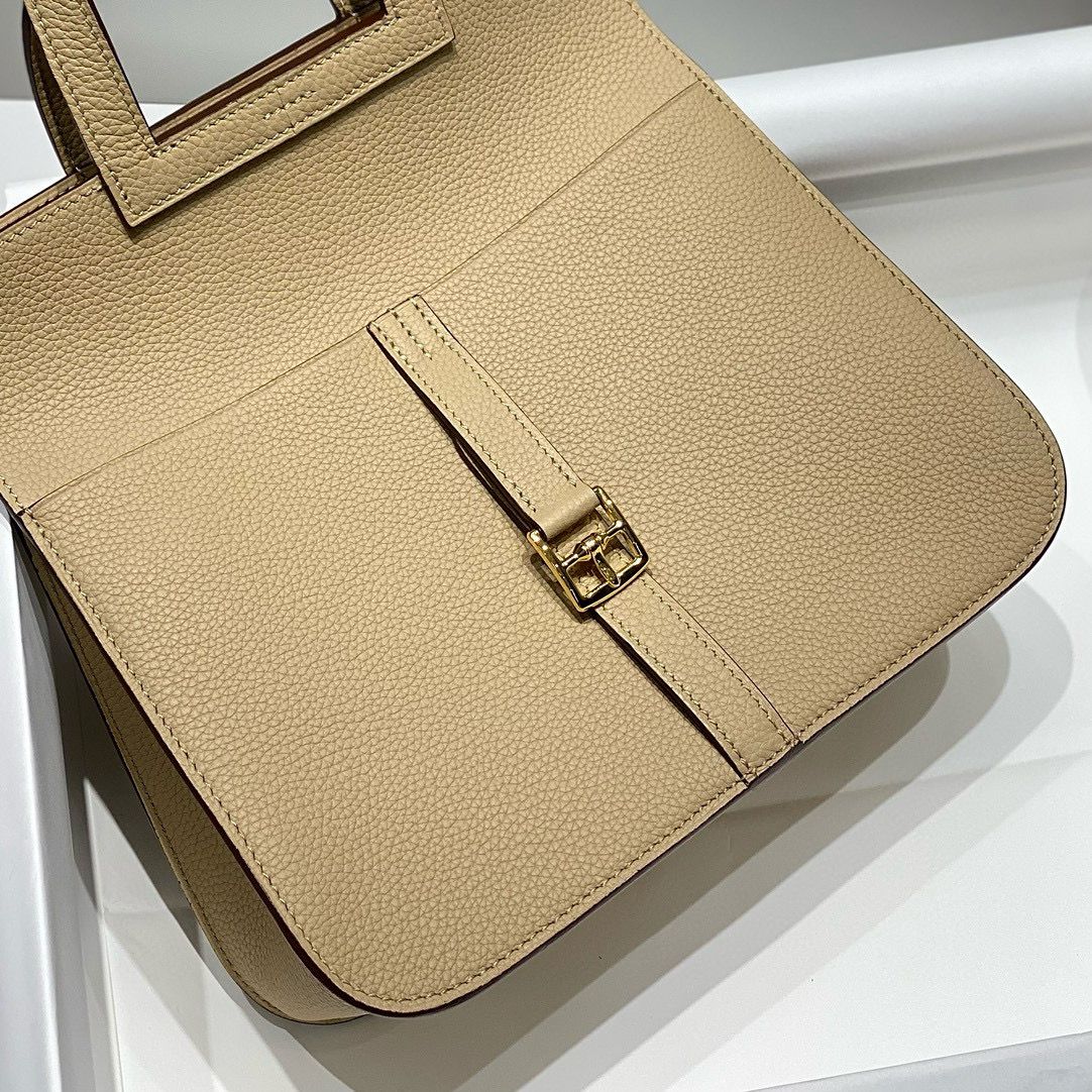 Hermes Halzan 25 Bag in Trench Clemence Leather - Image 6
