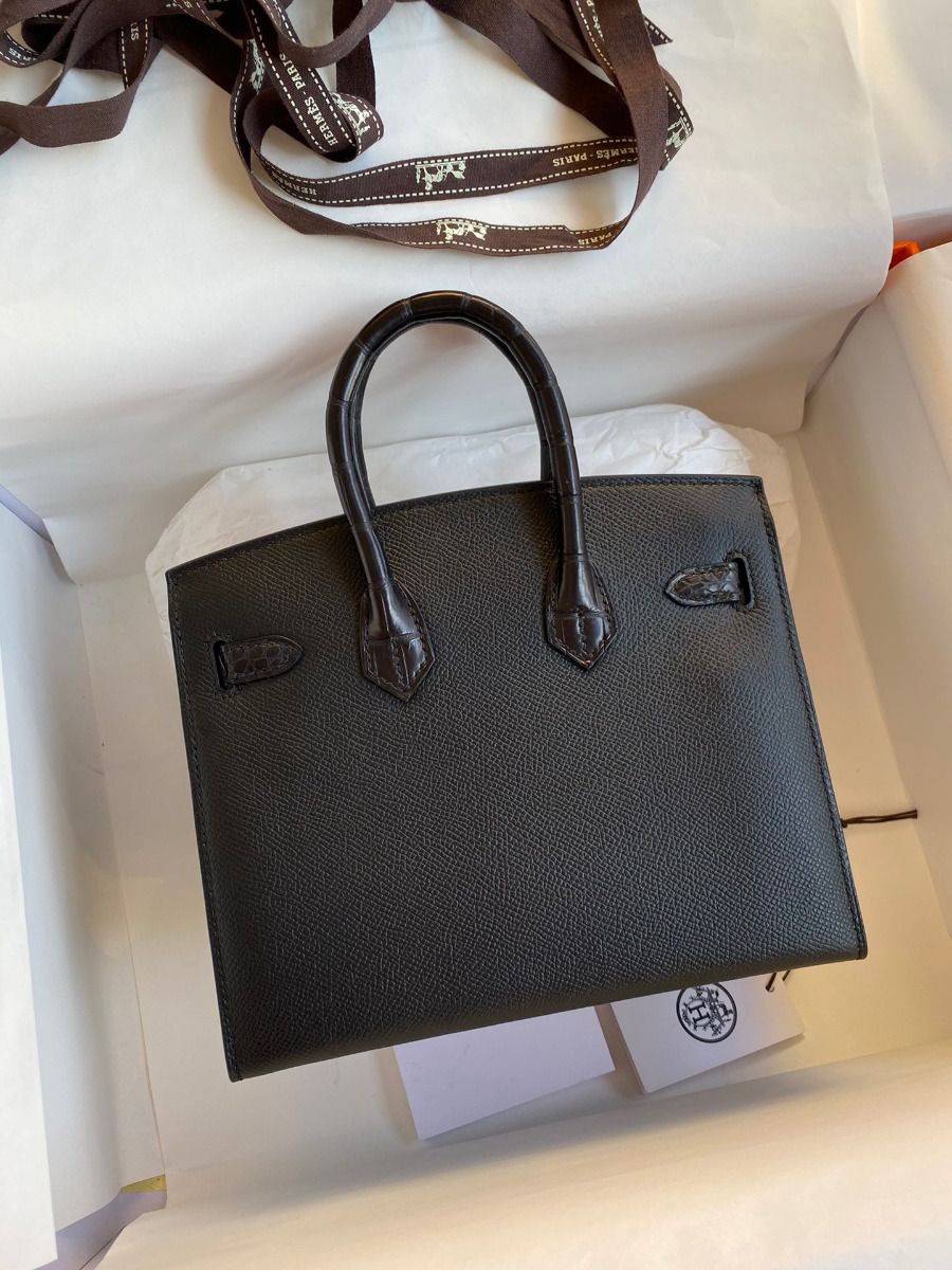 Hermes So Black Midnight Faubourg Birkin 20 Sellier Limited Edition Bag - Image 3