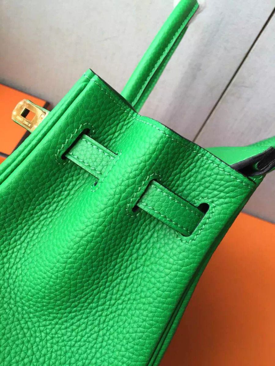 Hermes Birkin 25 Handmade Bag In Bambou Clemence Leather - Image 4